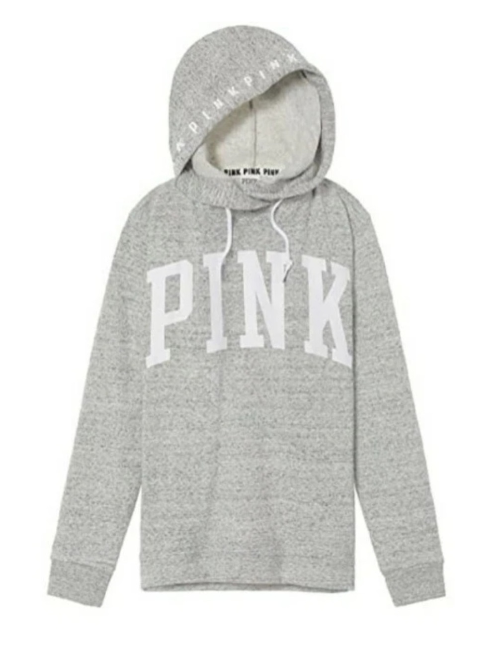 PINK Victoria’s Secret Heather Gray Logo Hoodie xs